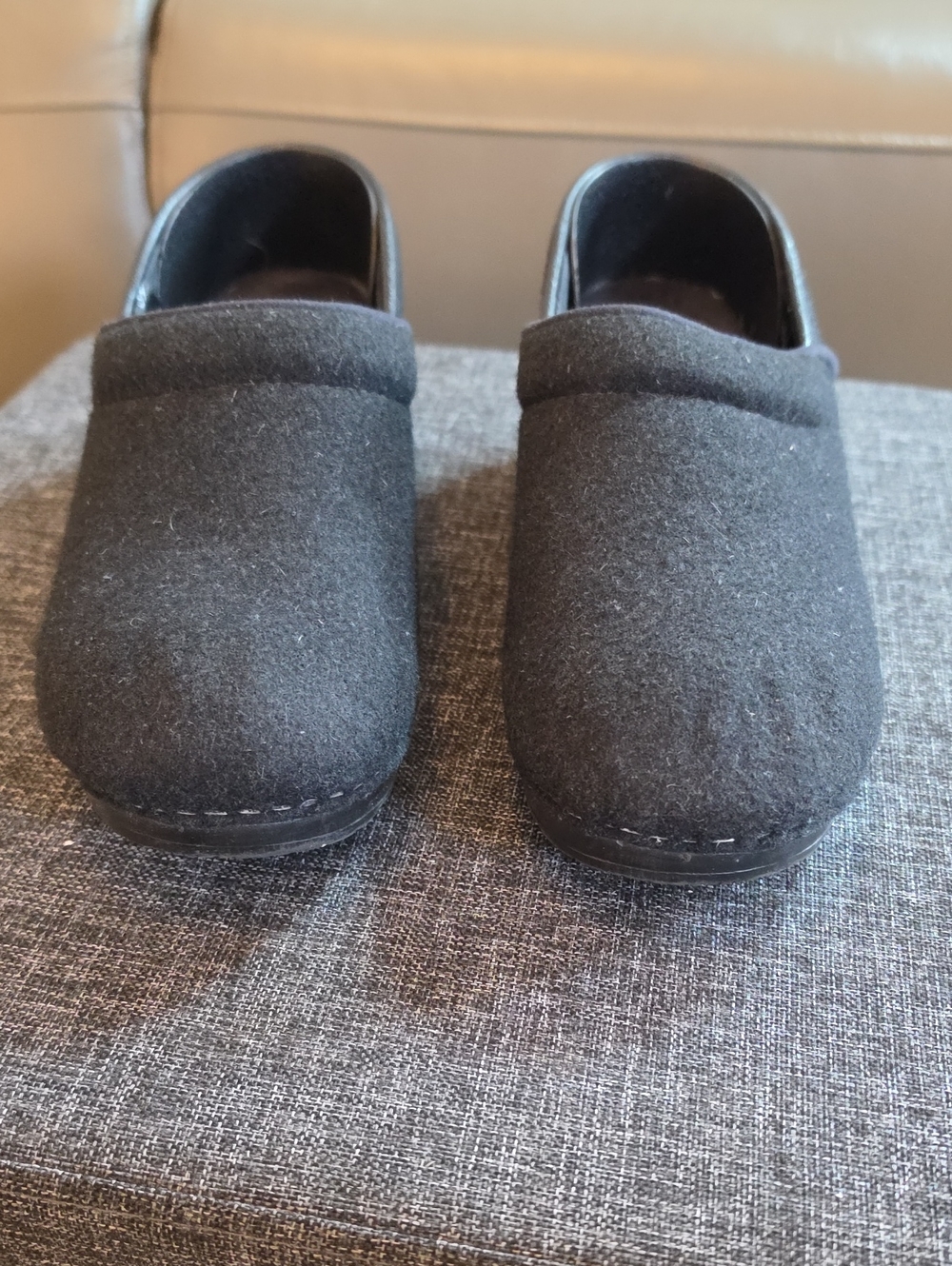 Dansko Black Felt Women's Slip-On Clogs